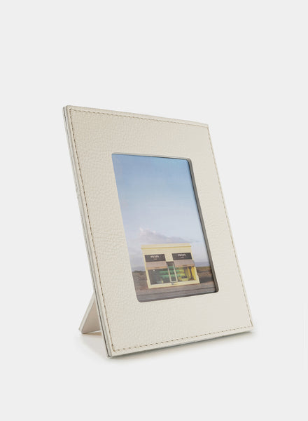 Oscar Maschera - Punti White Leather Photo Frame - 1