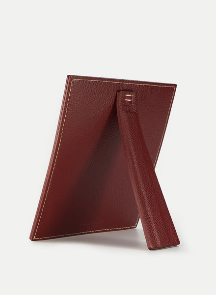 Oscar Maschera - Punti Dark Red Leather Photo Frame - 2