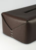 Oscar Maschera - Dark Brown Leather Tissue Box - 2