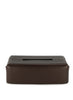 Oscar Maschera - Dark Brown Leather Tissue Box - 1