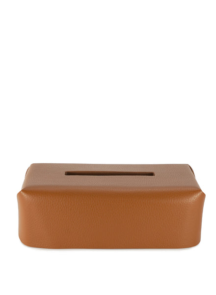 Oscar Maschera - Brown Leather Tissue Box -  1
