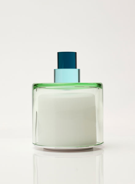 PAOLA PETROBELLI - HAND BLOWN GLASS LAMP IN GREEN AND BLUE - Light Off