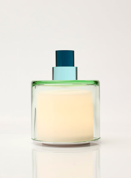 PAOLA PETROBELLI - HAND BLOWN GLASS LAMP IN GREEN AND BLUE - Light On
