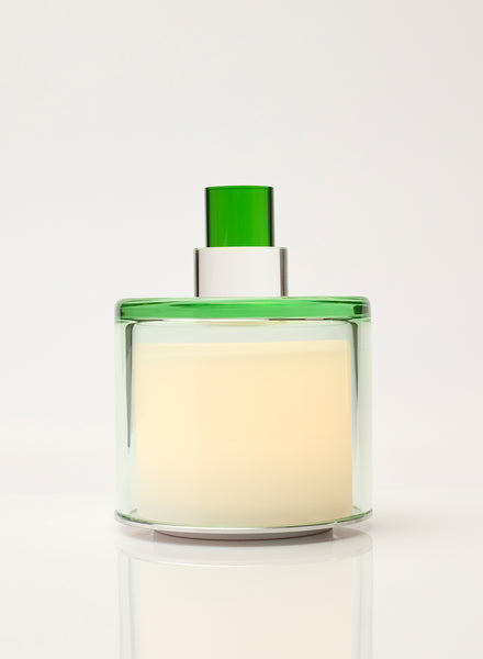 PAOLA PETROBELLI - HAND BLOWN GLASS LAMP IN GREEN AND CLEAR - Light Off