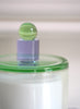 Paola Petrobelli - Hand Blown Glass Lamp in Green and Lilac - Detail 1