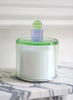Paola Petrobelli - Hand Blown Glass Lamp in Green and Lilac - Lifestyle 1