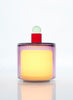 PAOLA PETROBELLI - HAND BLOWN GLASS LAMP IN AMETHYST, RED, GREEN - Light On