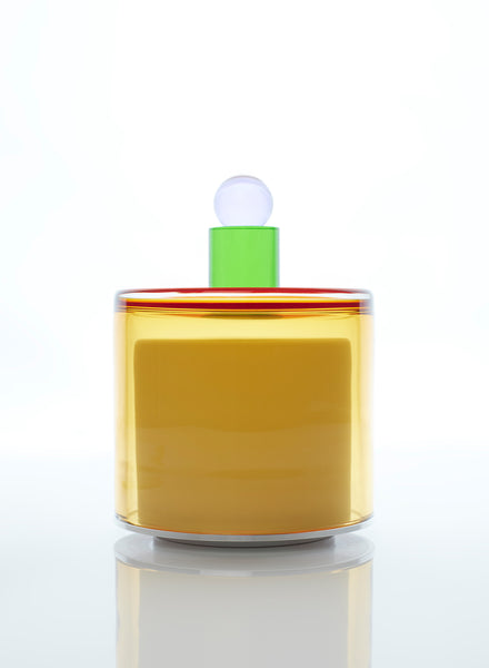 PAOLA PETROBELLI - HAND BLOWN GLASS LAMP IN AMBER, GREEN, LILAC - Light Off