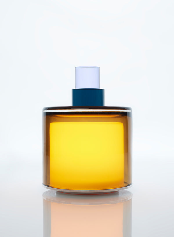 PAOLA PETROBELLI - HAND BLOWN GLASS LAMP IN COFFEE, BLUE, LILAC - Light On