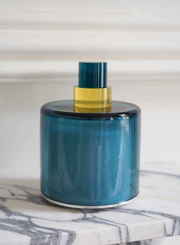 PAOLA PETROBELLI - HAND BLOWN GLASS LAMP IN BLUE, AMBER - Lifeestyle 1