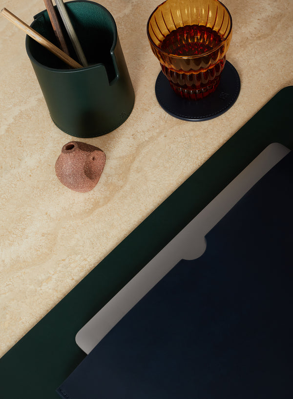 Leather Desk Mat, Forest Green - Paradise Row
