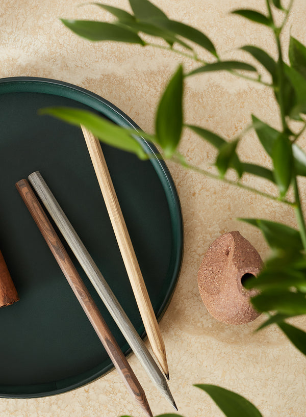 PARADISE ROW Forest Green Leather Trinket Tray - lifestyle
