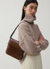 REJINA PYO - Ana Brown Leather Emboss Croc Bag - 2