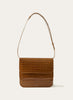 REJINA PYO - Ana Caramel Leather Emboss Croc Bag - 1