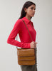 REJINA PYO - Ana Caramel Leather Emboss Croc Bag - 2