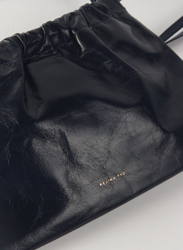 REJINA PYO - Camila Navy Blue Leather Bag - 2