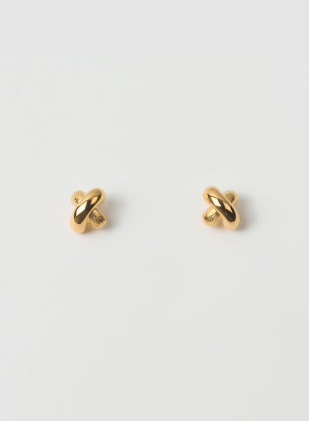 REJINA PYO - Gold Plated Cross Earrings - 1