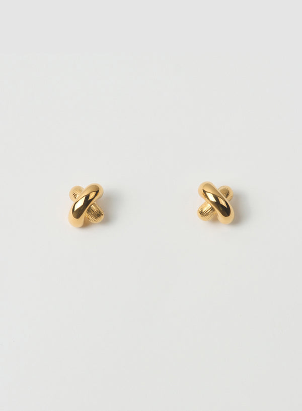 REJINA PYO - Gold Plated Cross Earrings - 1
