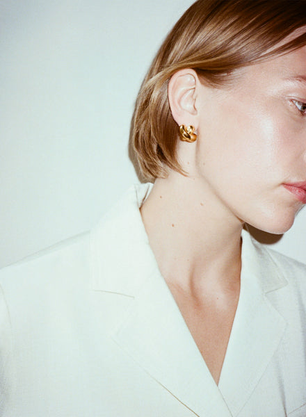 REJINA PYO - Gold Plated Cross Earrings - 2