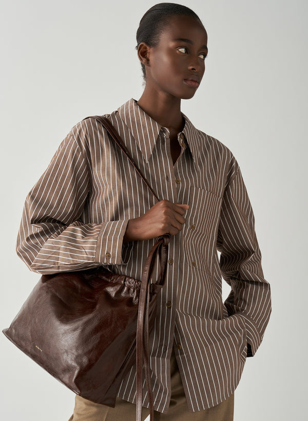 REJINA PYO - Felix Crossbody Tote Leather Pecan - Model 