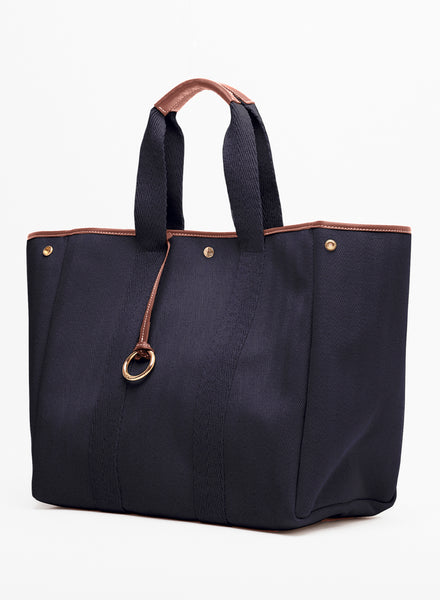 RUE DE VERNEUIL - The Traversée Black Large Cotton Tote - 2