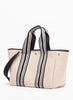 RUE DE VERNEUIL - The Traversée Cream and Black Medium Linen Tote - 4