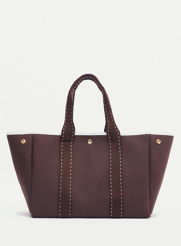 RUE DE VERNEUIL - Traversée Tote -  Medium - Sellier - Chocolat - Front