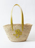 REJINA PYO - Yellow Croc Leather Embossed Basket Tote - 1