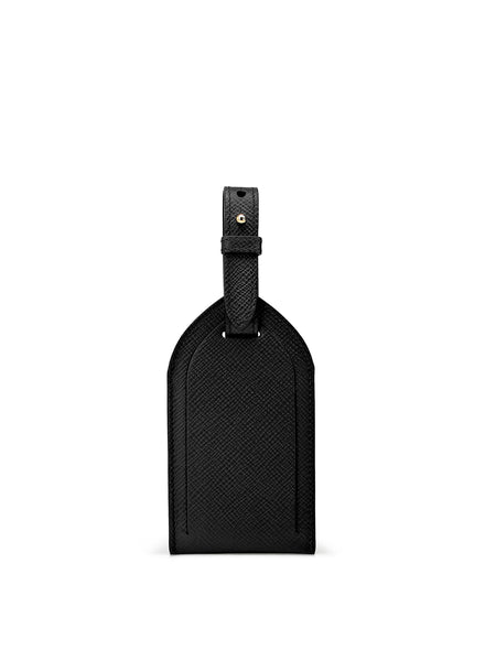 SMYTHSON - Panama Leather Luggage Tag - Black - Back