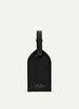 SMYTHSON - Luggage Tag - Panama Leather - Black - Front