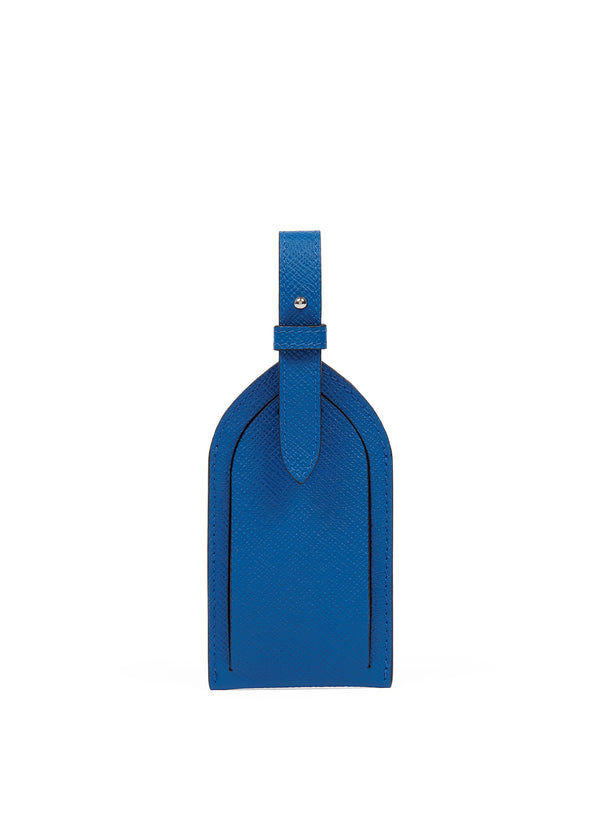SMYTHSON - Panama Leather Luggage Tag - Cerulean - Back