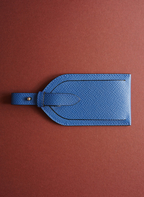 SMYTHSON - Luggage Tag - Panama Leather - Cerulean - Lifestyle