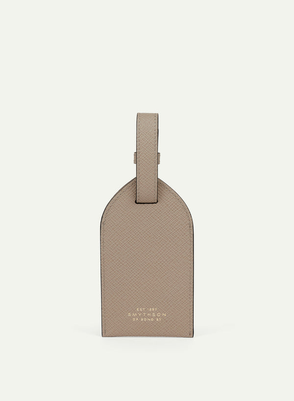SMYTHSON - Luggage Tag - Panama Leather - Sandstone - Front