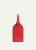 SMYTHSON - Luggage Tag - Panama Leather - Scarlet Red - Front