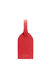 SMYTHSON - Panama Leather Luggage Tag - Scarlet Red - Front