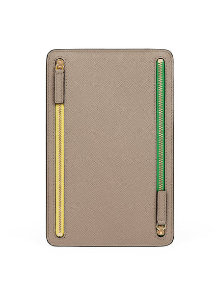 SMYTHSON - Panama Leather Multi Zip Case - Sandstone - Back