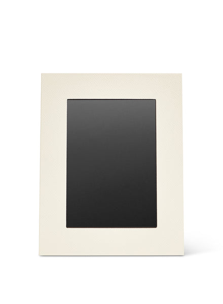SMYTHSON - Medium Panama Leather Photo Frame - Chalk - Front