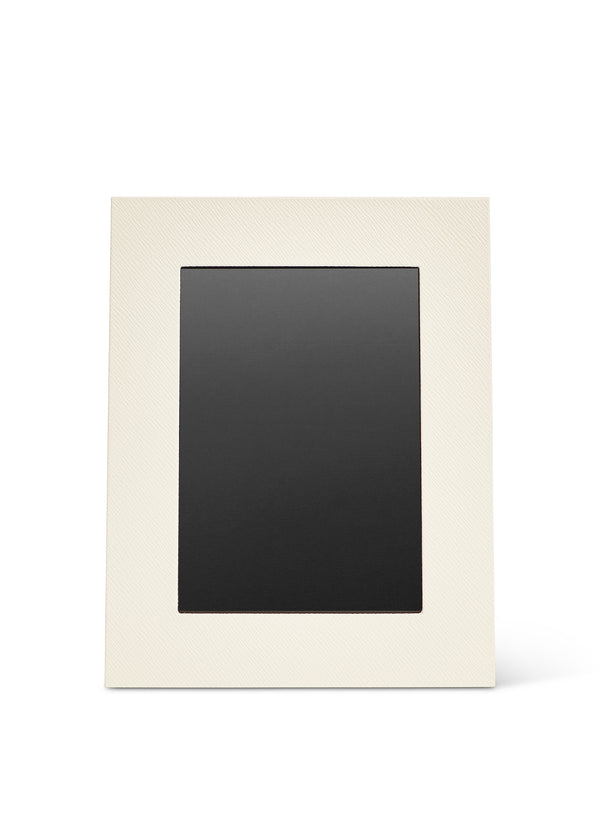 SMYTHSON - Medium Panama Leather Photo Frame - Chalk - Front