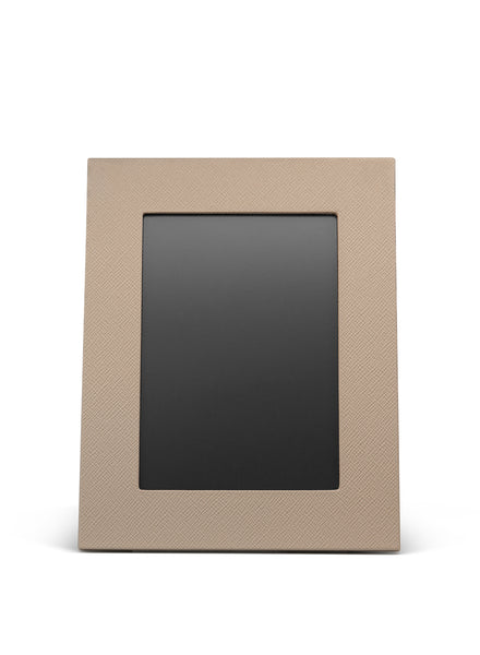 SMYTHSON - Medium Panama Leather Photo Frame - Sandstone - Front