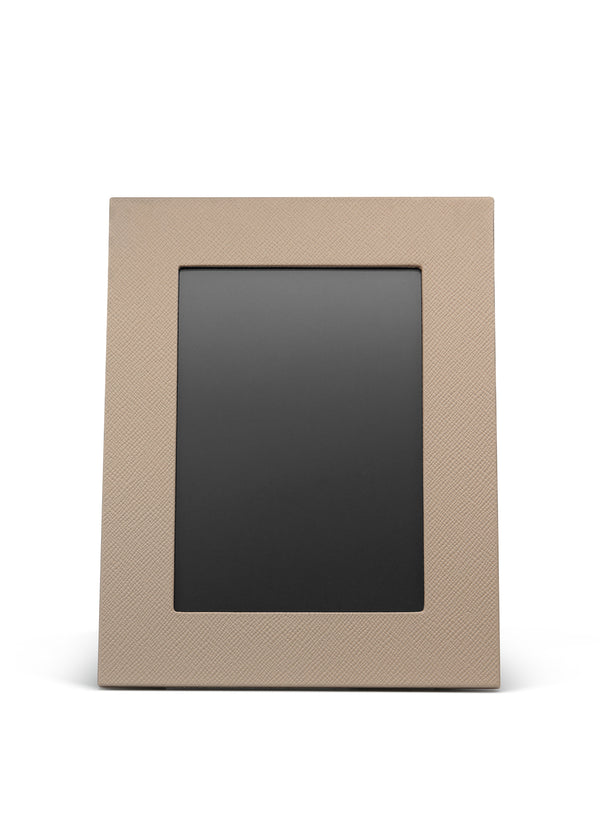 SMYTHSON - Medium Panama Leather Photo Frame - Sandstone - Front