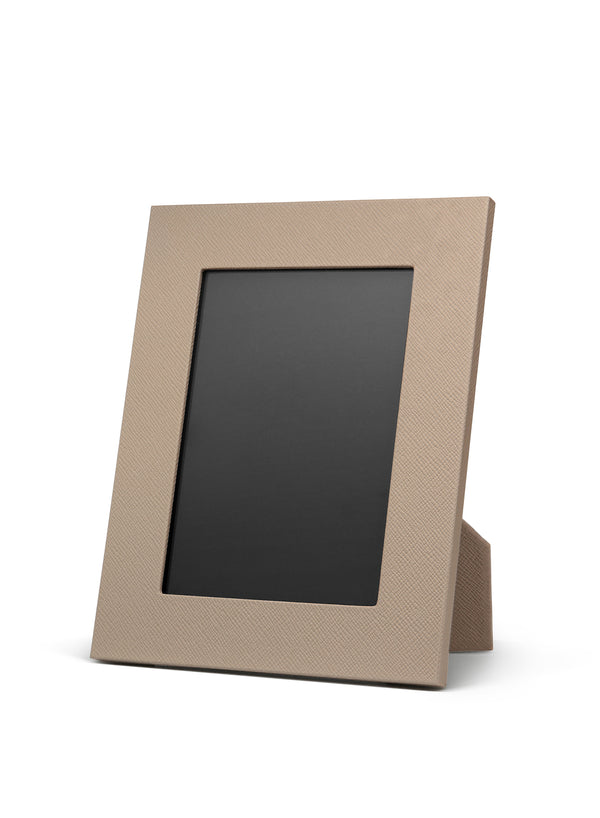 SMYTHSON - Medium Panama Leather Photo Frame - Sandstone - Angle