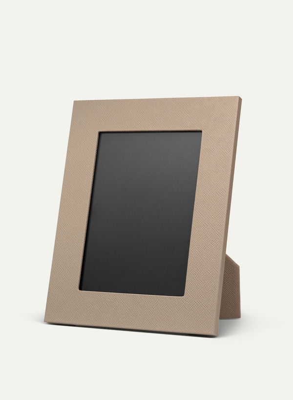 SMYTHSON - Photo Frame - Medium - Panama Leather - Sandstone - Side