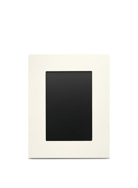 SMYTHSON - Small Panama Leather Photo Frame - Chalk - Front