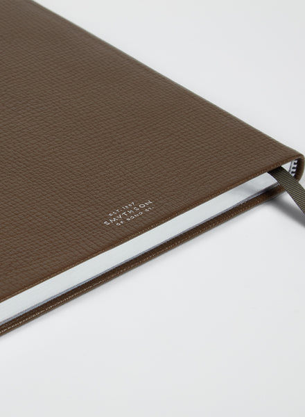 SMYTHSON - Portobello Notebook, Dark Olive - Back