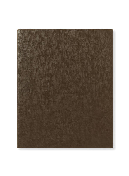 SMYTHSON - Portobello Notebook, Dark Olive - Front