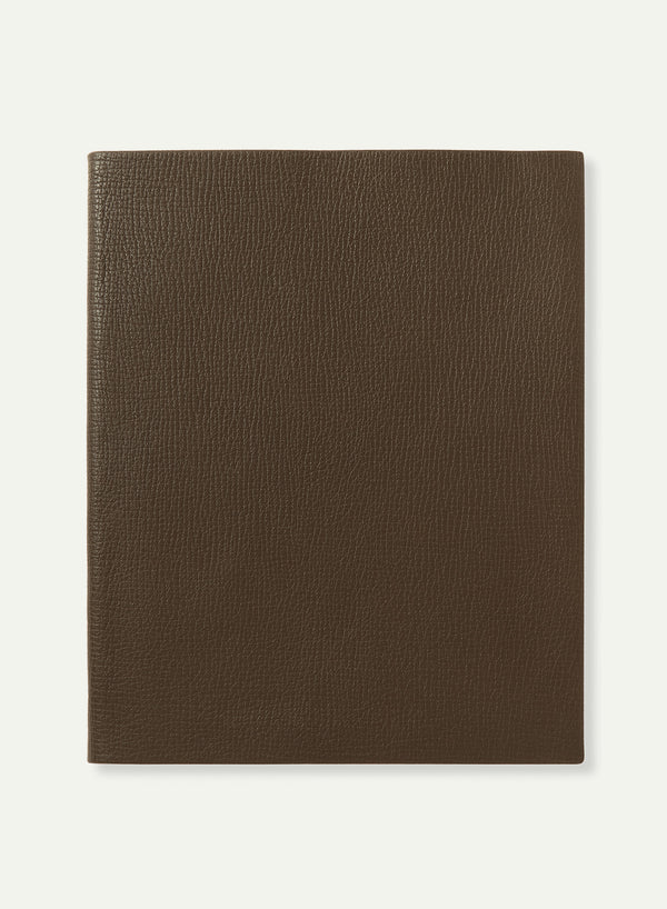 SMYTHSON - Portobello Notebook - Ludlow Leather - Dark Olive - Front