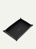 SMYTHSON - Rectangular Trinket Tray - Small - Panama Leather - Black - Side