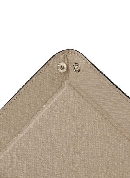 SMYTHSON - Panama Leather Rectangular Trinket Tray - Sandstone - Detail