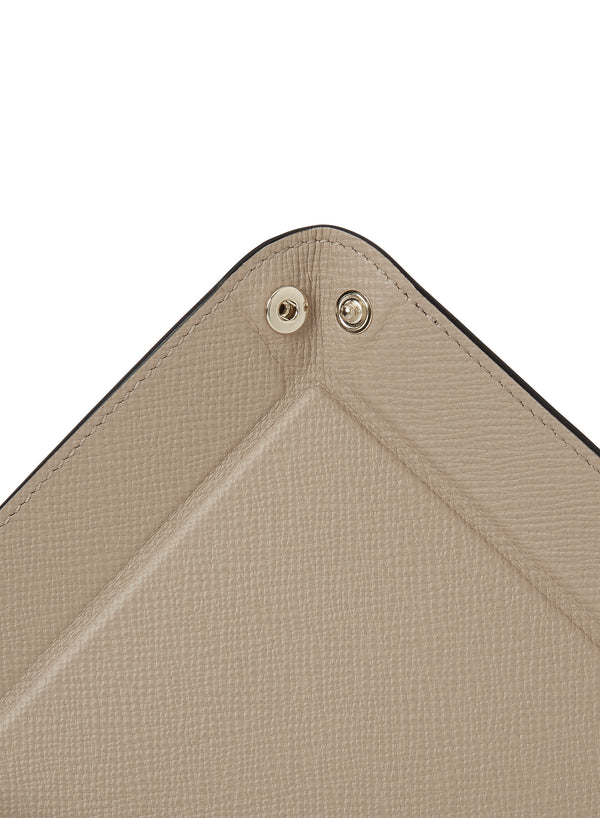 SMYTHSON - Panama Leather Rectangular Trinket Tray - Sandstone - Detail