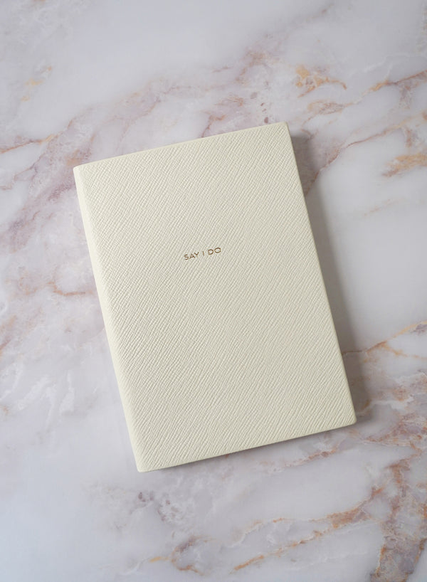 SMYTHSON - Say I Do Soho Wedding Planner - Panama Leather - White - Lifestyle 